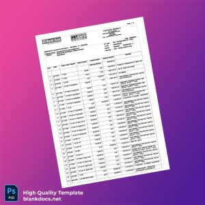 Bangladesh Bank Asia Statement Template in Word and PDF formats