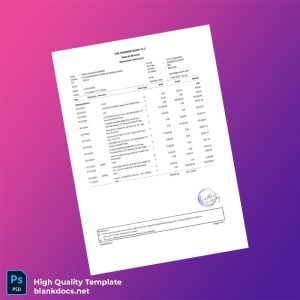 Bangladesh Bank Statement Template in Word and PDF formats