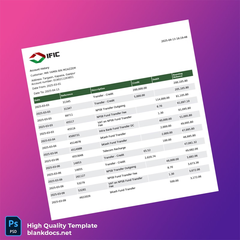 Bangladesh Document Template in Word and PDF formats