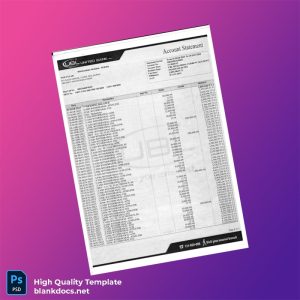 Country_ Bank_Issuer_ Document Type_ Personal Bank Statement Template in Word and PDF formats