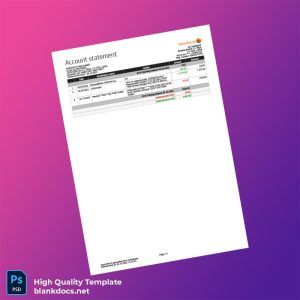 Country_ Bank_Issuer_ Swedbank Document Type_ Bank Statement Editable Bank Statement Template in Word and PDF formats