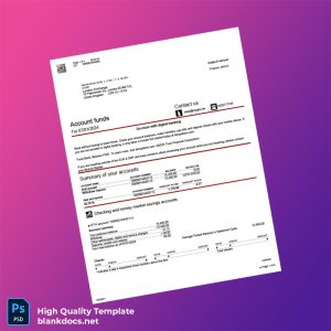 France BBT Bank Statement Template in Word and PDF formats