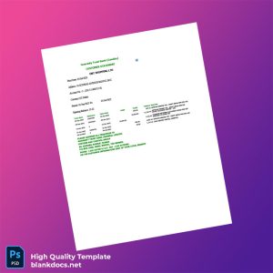 Gambia Guaranty Trust Bank Gambia Bank Statement Template in Word and PDF formats