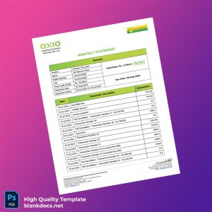 India CapFloat Bill Statement Template in Word and PDF formats