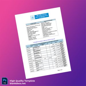 India KK Bank Statement Template in Word and PDF formats