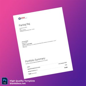 India Kotak Bank Statement Template in Word and PDF formats