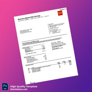 Liberia Wells Fargo Bank Statement Template in Word and PDF formats