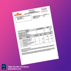 Malaysia AmBank E-Statement Template in Word and PDF formats