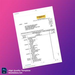 Malaysia Maybank Bank Statement Template in Word and PDF formats
