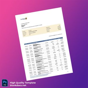 Nigeria FirstBank Statement Template in Word and PDF formats