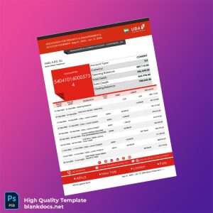 Sierra Leone Africa s Global Bank Bank Statement Template in Word and PDF formats