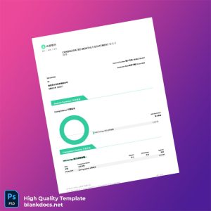 South Africa Bank Statement Template in Word and PDF formats