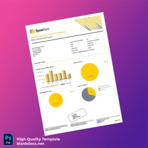 South Africa TymeBank Bank Statement Template in Word and PDF formats
