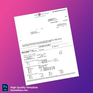 USA BMO Harris Bank Statement Template in Word and PDF formats