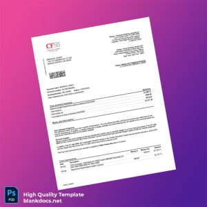 USA CFSB Bank Statement Template in Word and PDF formats