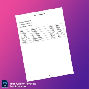 USA Document Type Template in Word and PDF formats