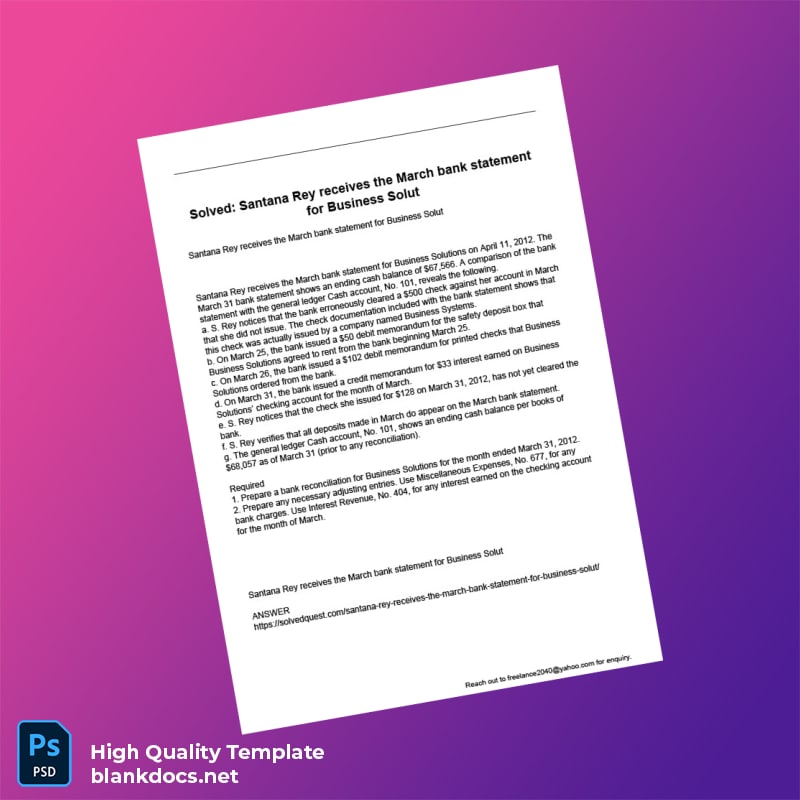 USA Document Type_ Bank Statement Template in Word and PDF formats