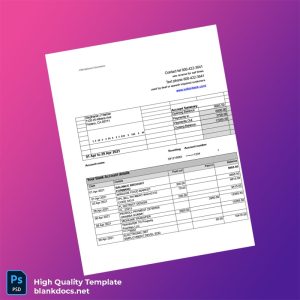 USA Sutton Bank Statement Template in Word and PDF formats