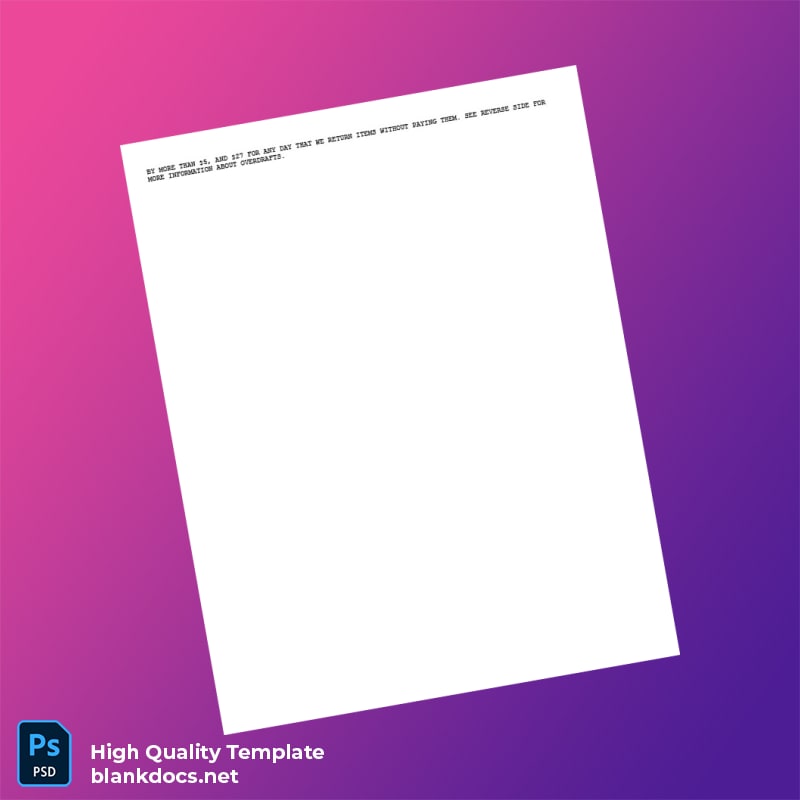 USA TCF Bank Statement Template in Word and PDF formats page 2