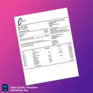 USA Template Bank Statement Template in Word and PDF formats