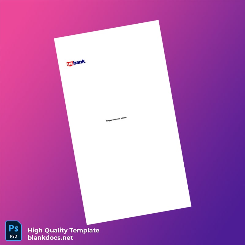 USA US Bank Business Statement Template in Word and PDF formats page 4