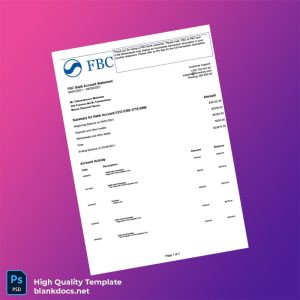 USA Varo Bank Statement Template in Word and PDF formats