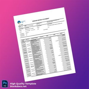 Uganda 32111 Savings General Personal Ordinary UGX Bank Statement Template in Word and PDF formats