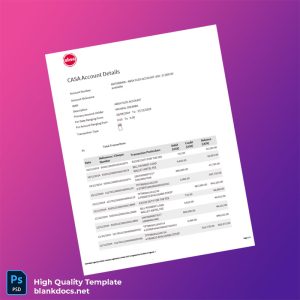 Uganda Absa Bank Statement Template in Word and PDF formats