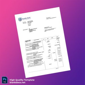Uganda Stanbic Bank Statement Template in Word and PDF formats