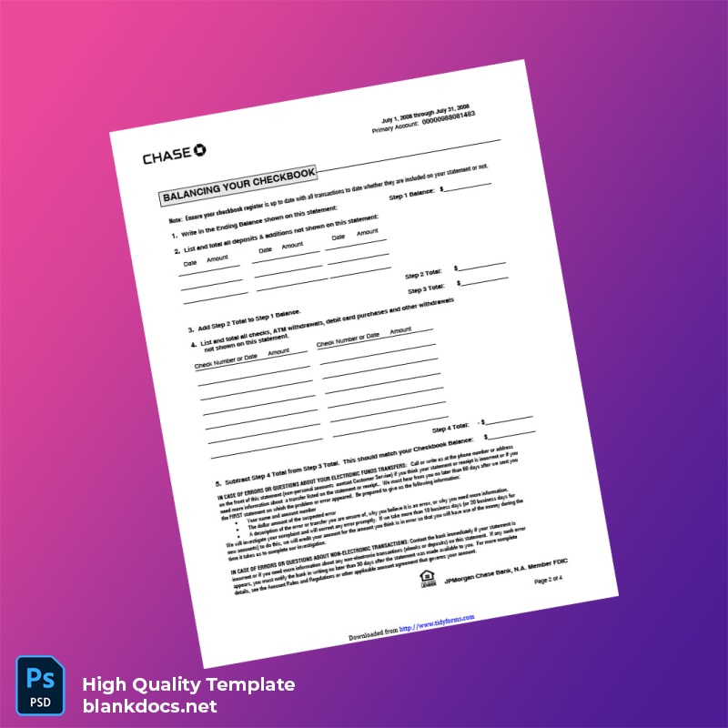 United States Template in Word and PDF formats page 2