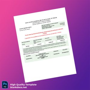 Vietnam Bank Statement Template in Word and PDF formats