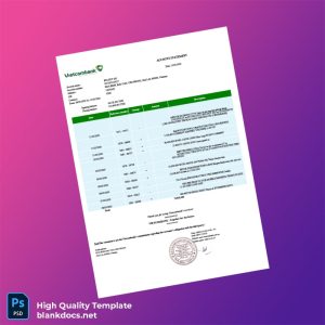 Vietnam Vietcombank Account Statement Template in Word and PDF formats